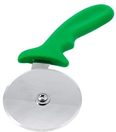 5inch Commercial Heavy Duty Stainless Steel Black Pizza Cutter Wheel Slicer (Green)