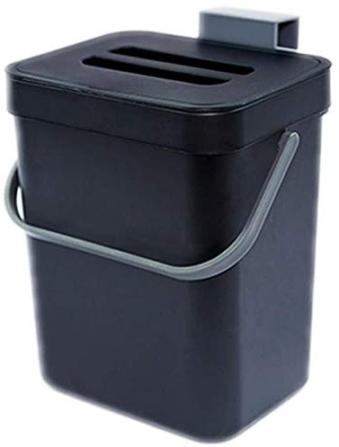 CESUO KüChen Kompost BehhLter für Arbeits Platten- oder Unterwasch Kompostierung, Ndoor Haus MüLl Eimer mit Abnehmbarem Luftdichtem Deckel Schwarz