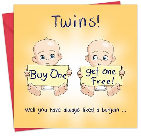 Twizler Funny New Twins Card Kaufen Sie eine und erhalten Sie eine gratis – lustige neue Zwillingskarte