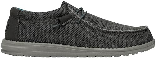HEYDUDE Wally Sox - Zapatos Estilo Mocasín para Hombre, Charcoal, 40
