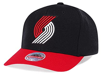 Mitchell & Ness Portland Trail Blazers Team Two Tone Red Line Solid Flex Snapback Cap
