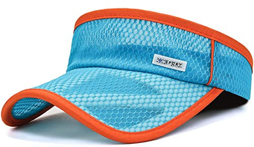 Yixda Kinder Visor Cap Mädchen Jungen Sonnenhut Verstellbare Sport Baseball Kappe Hut (See Blau)