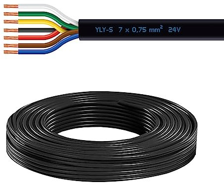 0,75 mm² Rundkabel Fahrzeugkabel 7 adrig Fahrzeugleitung mit Kabelquerschnitt Kabel Anhänger KFZ PKW Boot 7 polig (METERWARE) 1 bis 50 Meter am Stück