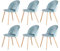 GrandCA HOME Lot de 6 Chaises de Salle à Manger en Velours, Chaises de Cuisine avec Coussin de Siège en Velours Doux, Chaises de Salle à Manger Latérales Rembourrées pour Salon, Vert