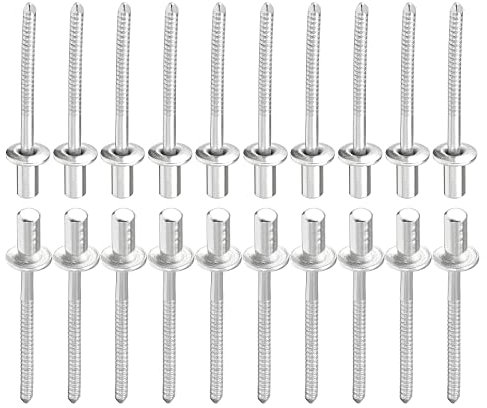 DTGN 4mm x 9mm (DxL) Aveugle Rivets - 100Paquet - Bien pour Machines Assemblage - 304 Inox Acier Dôme Fermé Fin Rivet
