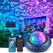 COOLNIGHT Lux Ocean Lampe, 45Lichtmodi Ozean Lampe Led Ocean Galaxy Projector, 15 White Noise Lux Ocean Lampe, HiFi Bluetooth Lautsprecher Ocean Lamp Wasserwellen Lampe Sternenhimmel Projektor Kinder