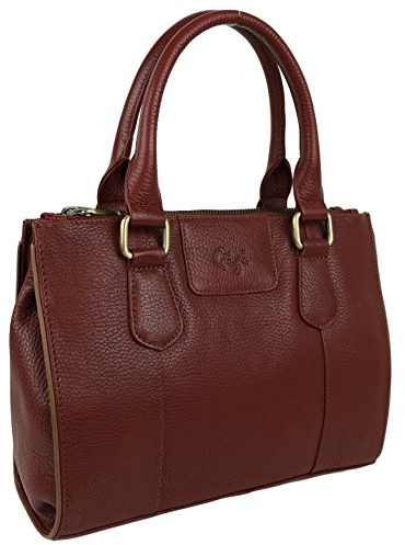 Gigi Damen Leder Grab Bag Giovanna Collection, burgunderrot, Small to Medium