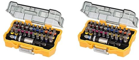 DEWALT DT7969-QZ, 32 Piece XR Professional Magnetic Screwdriver Bit Accessory Set, Yellow (Pack of 2)