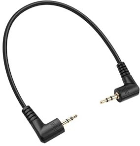 PNGKNYOCN Cable de Audio Aux de Doble Ángulo 2,5 mm, 90 Grados Macho a Macho TRS, Adaptador Estéreo para Auriculares (0.3M)
