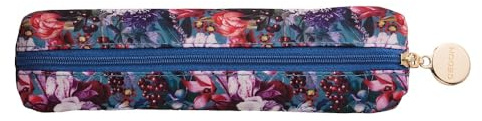 Easy Pencil Case Blumenbouquet petrol