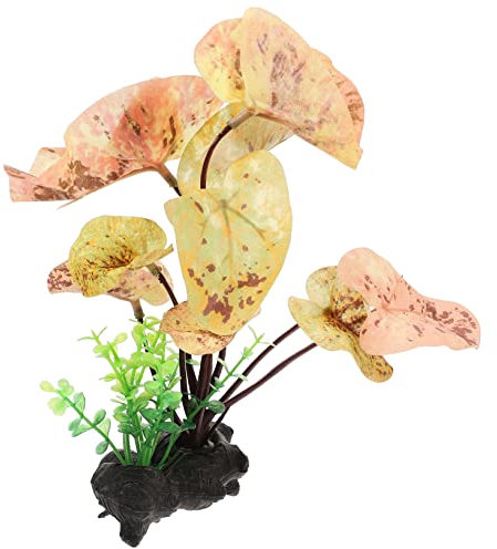 BESPORTBLE Plantas De Plástico para Acuario Césped Artificial para Pecera Planta De Paisaje Natural para Pecera Decoración De Terrario para Reptiles