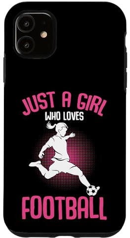 Just a Girl who loves Football Girls Youth Players Case for iPhone 11