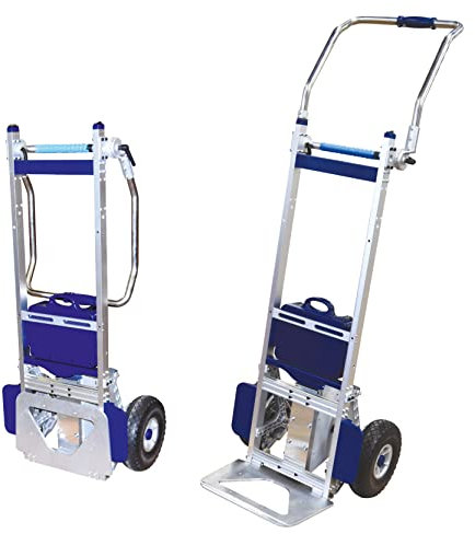 BT4LIFT Treppensteiger elektrisch 200kg ZW7200G Sackkarre sichere Bremsen, Lithium-Batterie, spezielle für Lieferanten und Umzugshelfer, Waschmaschine, Umzugskartons, aus Aluminium.