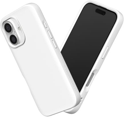 RhinoShield SolidSuit Case Kompatibel mit [iPhone 16] | Stoßabsorbierendes Slim Design Schutzhülle mit Premium-Matt-Finish, Kameratasten-Aussparungs-Design - Weiß