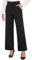 Desol Damen Weite Stoffhose Elegant, Yogahose mit Taschen, Hohe Taille Palazzo Hose, Zuschneidbar Schwarz Business Hose Damen für Business, Freizeit, Sport