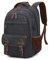 Canvas Laptop Rucksack Vintage Uni Rucksack Herren und Damen,Arbeit Reiserucksack mit 15,6 Zoll-Laptop