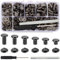 150 Sets Ensembles Vis Chicago, 4/5/6/8/10/12mm Vis de Livre, Reliure Rivets en Cuir, Clou Rivet Bouton Chicago pour Ceinture Cuir DIY Livre Artisanat Ceinture Portefeuille