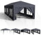 Tonnelle de Jardin Pliable 3x9, Pergola-PE Imperméable avec 4 Parois Latérales, Chapiteau UV 50+, Tente de Fête-Plage-Camping-Marché-Reception, Auvent avec Fenêtres, Cadres en Acier, Anthracite