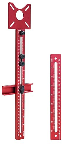 BEHESINEW Router Jig Kit 2025 | 61.0 cm 4-in-1 Holzbearbeitungsführungssystem, verstellbare Oberfräse Kreisschneidevorrichtung mit 610 mm Gleitschiene für Schränke, MDF, Hartholz