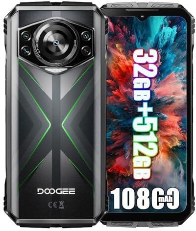 DOOGEE S118 4G Rugged Smartphone, G100, 32GB+512GB/2TB,10800mAh 33W Android 14 Telefono Indistruttibile,6.58''FHD+120Hz,50MP+12MP Visione Notturna Cellulare Antiurto,IP68/NFC/OTG/Dual SIM Green