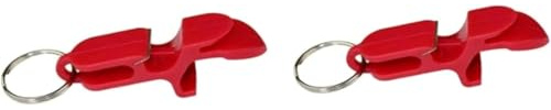 2 x roter Dosenöffner, multifunktional, tragbarer Bierflaschenöffner, Schlüsselanhänger, Aluminium, Bierbar, praktisches Geschenk, Werkzeug, Zubehör