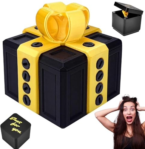 Nervige Geschenkbox mit Finger, 8CM 3D Geschenkbox Schrauben | Kreative Annoying Prank Gift Box Geschenke Speicher Streichbox für Kleiner Schmuck Geburtstagsgeschenk