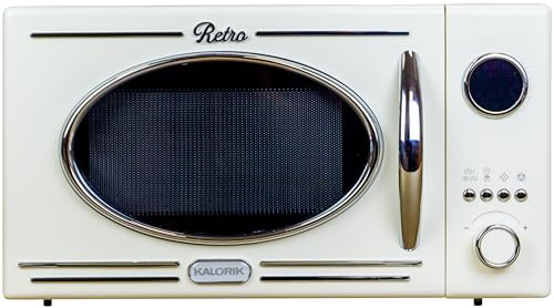Kalorik Retro Mikrowelle, Vintage-Design, mit Grillfunktion, Digitale Steuerung, MW 2600 DGR 1150W, 460 x 325 x 265 mm