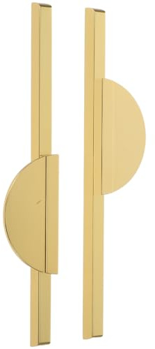 Sosoport Maniglia a Mezzaluna per Cassetti e Armadi 2 Pezzi 160mm in Lega di Alluminio Dorata, Maniglia Contemporanea per Mobili, Facile Installazione, per Cucina e Guardaroba