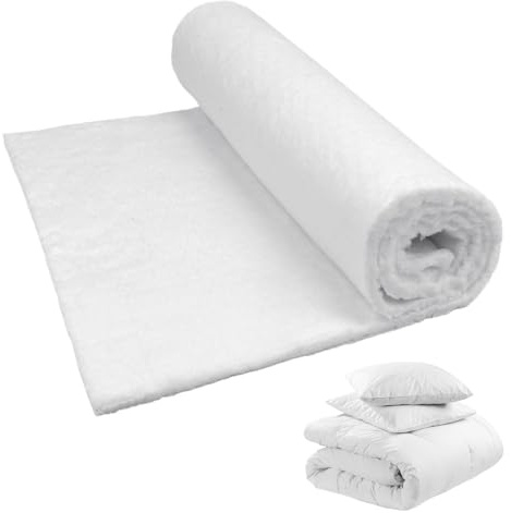 CEWROM Polsterwatte Volumenvlies 200g/m², Polstervlies Meterware 30mm dick 100% Polyester Waschbar Bügelbar Patchworkvlies Vlieswatte Polsterung Watte als Füllung Vlies Keine Klebeschicht (3 x 1,5m)