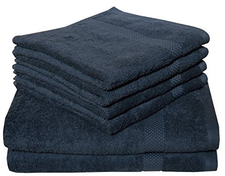 Dyckhoff Bio Waschhandschuh Planet Walk-Frottier anthrazit Größe 16x21 cm