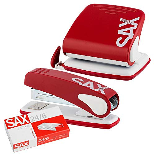Sax Design 0-418-93 Set:Locher 418+Heftg 239 rot