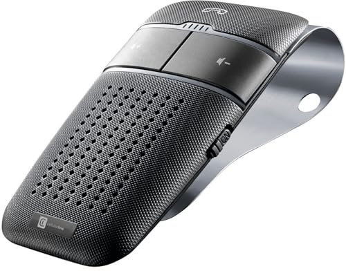 Cellularline - Easy Drive - Vivavoce Bluetooth per Auto con Funzione Dualphone - Talk Time 20h - Recharging Time 2h - Riproduci Suono e Indicazioni GPS dal Tuo Smartphone - Nero