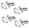 XFORT Tubular Latch, Polished Chrome, Tubular Door Latch for Internal Wooden Doors, (4 Pack, 75mm)