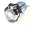 LED-Druckschalter - V2A Edelstahl - Ø 16 mm - erhabene Tastfläche - wasserdicht - Punkt-Beleuchtung (Rastend, Weiß)