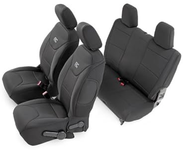 Rough Country Neopren-Sitzbezüge (passend) 2013–2018 Jeep Wrangler JK | 2DR | 1./2. Reihe | wasserabweisend | 91007