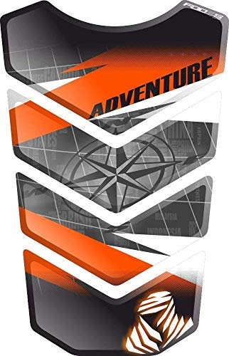 PARASERBATOIO ADESIVO, TANKPAD, TANKSCHUTZ, PROTECTION DE RESEVOIR, RESINATO EFFETTO 3D compatibile con KT.M 1050 1090 1190 1290 Adventure AdventureR R Adventure-R v4