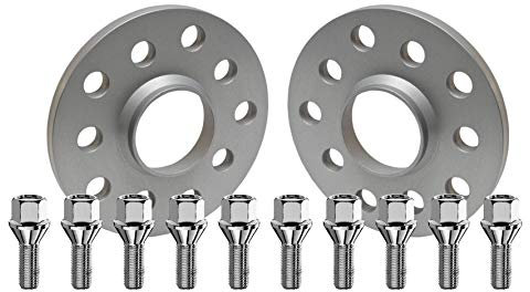 SCC Fahrzeugtechnik Distanzscheiben-Set 20mm (2x10mm) Silber eloxiert mit Radschrauben für BMW