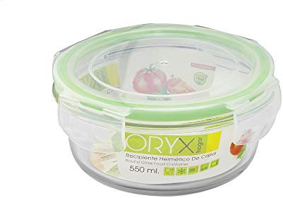 ORYX Recipiente Hermetico Cristal Redondo 550 ml. Ø 145 x 7 (alt) cm.