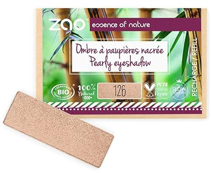 Zao Refill Rectangle Eyeshadow 126 Golden Petal
