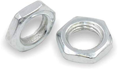 10x Sechskantmutter M8x1 - niedrige Form, galv. verzinkt | Höhe 3mm | Schlüsselweite 12mm