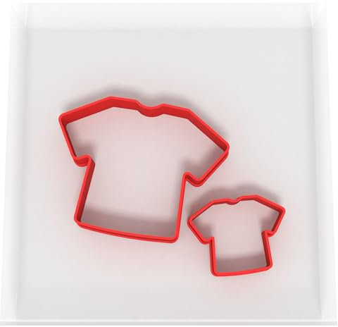 Custom Cutters Shirt Shaped Cutters | MINI/Small Plastic Cutter for Baking, Fondant, Clay, Pastry, Icing, Jewellery (3CM + 5CM)