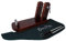 BRICOMIRAS - Jamonero Modelo Rioja de Madera de Pino Chileno | Incluye Cuchillo y Chaira | Base Antideslizante | Fabricación Española, Nogal, Cubrejamón Verde