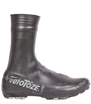 veloToze Hoher Kies-Schuhüberzug – MTB-Überschuhe schützen Fahrradschuhe auf Schotterwegen und Mountainbike-Fahrten – schützt Schuhe und Füße vor Regen, Schwarz, X-Large