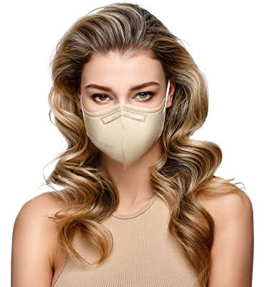 Breasafe® FFP2 European NanoRespirator - riutilizzabile certificato CE 5 pezzi - Beige / L