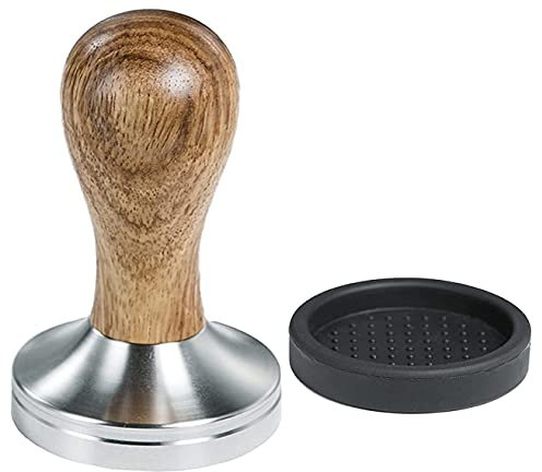Ezebesta 51mm Coffee Tamper for Espresso Machines with Stainless Steel Base and Wooden Handle (51mm)