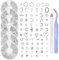 DANNEASY 3d Nail Charms Nail Jewels Silver Nail Art Charms Charms for Nails Metal Nail Studs Nail Jewelry for Acrylic Nails DIY Craft Nail Decoration (6 Boxes)