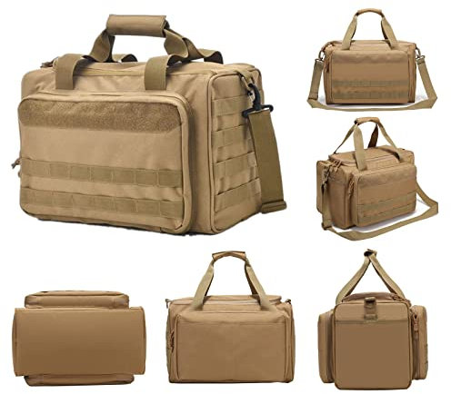 Range Bag, Taktisch Waffentasche Einsatztasche Pistolentasche, Wasserdicht Pistolen Einsatztasche Mehrzweck-Softcases Zubehörtasche für Outdoor-Aktivitäten die Jagd Schießstand Wettkampf (Schwarz)