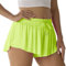 Flowy Athletic Shorts für Damen, Laufen, Tennis, Schmetterling-Shorts, Mädchen, 2-in-1, doppellagig, schnelltrocknend, bequeme Shorts, neon green, Mittel
