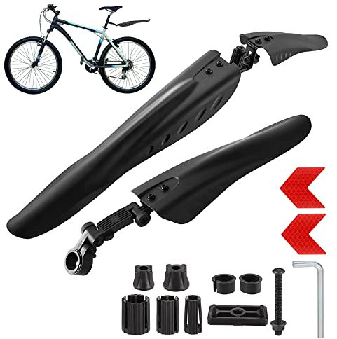 FANNAS Schutzbleche Mountainbike, 24-29 Fahrrad Schutzblech Set, Universal MTB Schutzblech Vorderradund Hinterrad, Spritzwasser/Schmutz, Verstellbarer Mudguard für Mountainbike Rennrad Citybike