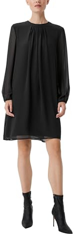 COMMA Chiffonkleid mit Plisseefalten